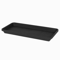 Vuwez 2 Pack Of Plastic Plant Tray Saucer Rectangular 17 18 Inch Plant Trays Saucers For Indoors Outdoor Plant Water Drip Tray