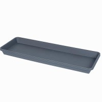 Vuwez 2 Pack Of Plastic Plant Tray Saucer Rectangular 17 18 Inch Plant Trays Saucers For Indoors Outdoor Plant Water Drip Tray