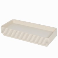 Vuwez 2 Pack Of Plastic Plant Tray Saucer Rectangular 17 18 Inch Plant Trays Saucers For Indoors Outdoor Plant Water Drip Tray