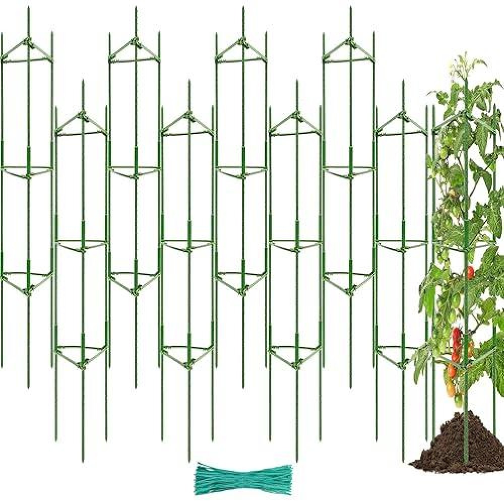 Halatool 8 Pack Tomato Cages For Garden Up To 48In4Ft Adjustable Tomato Cage Garden Stakes Tomato Trellis For Pots Tomato Plan