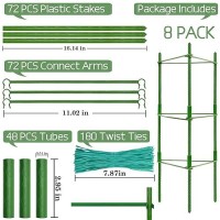 Halatool 8 Pack Tomato Cages For Garden Up To 48In4Ft Adjustable Tomato Cage Garden Stakes Tomato Trellis For Pots Tomato Plan