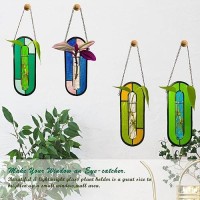 Litmind Stained Glass Hydroponic Plants Propagation Station Hanging Planter Terrarium Perfect For Home Garden Decor Includ