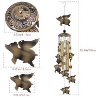 Outdoor Flying Pigs Wind Chimes Decor Memorial Wind Chimes Mobile Pigs Wind Bells Pig Fly Wind Catcher Bronze Fly Pigs Wind