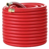 Guitrees 150Ft 58 Heavyduty Rubber Garden Hose 200Psi Working 1000Psi Burst Hotcold Water Fivelayered Braiding For Du