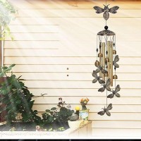 Outdoor Bee Wind Chimes Decor  Memorial Wind Chimes  Mobile Bee Wind Bells  Bee Wind Catcher  Bronze Bee Wind Chimes For Home  Yard  Patio  Garden Bee Decoration  Festival Gifts For Mom  Bronze Chimes