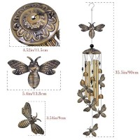 Outdoor Bee Wind Chimes Decor  Memorial Wind Chimes  Mobile Bee Wind Bells  Bee Wind Catcher  Bronze Bee Wind Chimes For Home  Yard  Patio  Garden Bee Decoration  Festival Gifts For Mom  Bronze Chimes