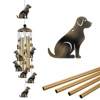 Outdoor Dog Wind Chimes Decor Memorial Wind Chimes Mobile Dog Wind Bells Dog Wind Catcher Bronze Dog Wind Chimes For Home Y