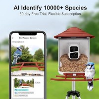 Birdsnap Tuc Smart Bird Feeder With Camerasolar Panel Sd Card 4In1 Perch 160View 1080P Auto Detect Notify Ai Identify 10