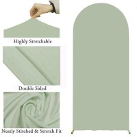 Jfdydm 72Ft Sage Green Wedding Arch Cover Sage Green 72Ft Arch Backdrop Cover Sage Green Arch Backdrop Cover Chiara Backdro