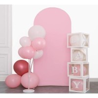 Jfdydm 66 Ft Pink Arch Backdrop Cover Pink Chiara Backdrop Cover Pink Wedding Arch Cover Pink Arch Backdrop Stand Cover For