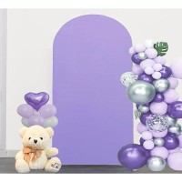 Jfdydm 66 Ft Doublesided Lavender Spandex Arch Backdrop Cover Lavender Wedding Arch Cover Chiara Backdrop Cover Lavender Ar