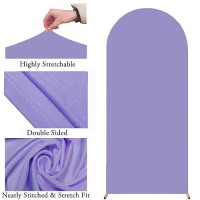 Jfdydm Twosided Lavender 72 Ft Wedding Arch Cover Lavender Spandex Arch Backdrop Cover For Party 72 Ft Arch Backdrop Cover