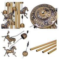 Outdoor Horse Wind Chimes Decor Memorial Wind Chimes Mobile Horses Wind Bells Horse Wind Catcher Bronze Wind Chimes For Home