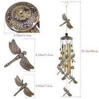 Outdoor Dragonfly Wind Chimes Decor Memorial Wind Chimes Mobile Bronze Wind Bell Dragonflies Wind Catcher Bronze Dragonfly W