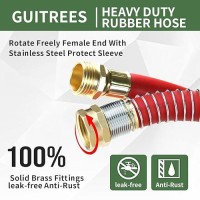 Guitrees 50Ft 58 Heavyduty Rubber Garden Hose 200Psi Working 1000Psi Burst Hotcold Water Fivelayered Braiding For Dur