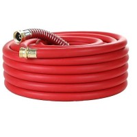 Guitrees 25Ft 58 Heavyduty Rubber Garden Hose 200Psi Working 1000Psi Burst Hotcold Water Fivelayered Braiding For Dur