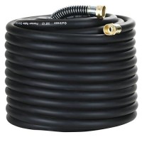 Guitrees 150Ft 58 Heavyduty Rubber Garden Hose 200Psi Working 1000Psi Burst Hotcold Water Fivelayered Braiding For Du