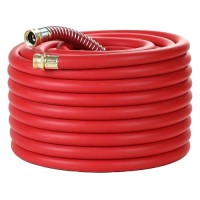 Guitrees 90Ft 58 Heavyduty Rubber Garden Hose 200Psi Working 1000Psi Burst Hotcold Water Fivelayered Braiding For Dur