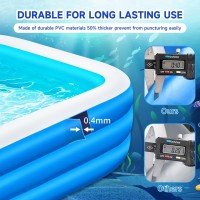 Inflatable Swimming Pool For Kids And Adults 118 X 68 X 22 Family Fullsized Blow Up Pools For Kids Thickened Durable Ab