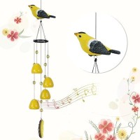 Efoleya Bird Wind Chimes For Outside Goldfinch Bird Gifts Yellow Bird Wind Chimes Outdoor Decorations Mothers Day Gifts For Mom