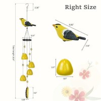 Efoleya Bird Wind Chimes For Outside Goldfinch Bird Gifts Yellow Bird Wind Chimes Outdoor Decorations Mothers Day Gifts For Mom