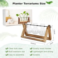 Plant Propagation Station With Wooden Stand Plant Decor Birthday Gifts For Women Christmas For Plant Lovers Plant Terrarium For