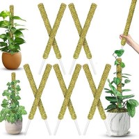 Duspro Natural Stackable Moss Pole For Plants Monstera Potted Plant Stakes For Indoor Plants Extendable Plant Pole Moss Sticks F