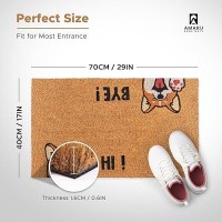 Hibye Dog 29X17 Coir Doormats For Outdoor Entrance Outdoor Welcome Mat For Entryway Porch Antislip Pvc Coconut F