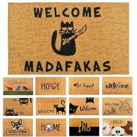 Welcome Madafakas 29X17 Coir Doormats For Outdoor Entrance Outdoor Welcome Mat For Entryway Porch Antislip Pvc Co