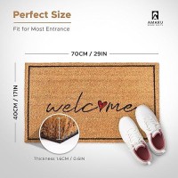 Welcome 29X17 Coir Doormats For Outdoor Entrance Outdoor Welcome Mat For Entryway Porch Antislip Pvc Coconut Fibe