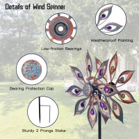 Dreamsoul Wind Spinners Outdoor 136 Double Kinetic Wind Spinners For Yard And Garden Metal Wind Spinners Gift For Outdoor P