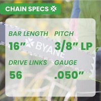 Byane 16 Inch Chainsaw Chain  3/8