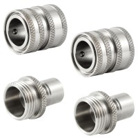 Raincovo Garden Hose Quick Connect Stainless Steel Water Hose Fitting Quick Release Hose Connector 34 Inch Ght