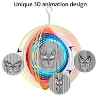 Aoedelyart Wind Spinner Creates A Fluttering Butterfly 3D Animations Effect Wind Spinners Ouddoor Butterfly Gift For Womengrand