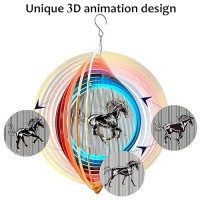 Aoedelyart 3D Animations Horse Wind Spinner For Yard And Garden 12Inch Wind Spinners Outdoor Horse Memorial Gift For Women Mom G