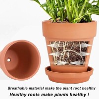 Vensovo 6 Pack Small Terracotta Flower Pots With Holes Saucers 4 Inch Clay Planter With Shockproof Package Perfect For Plant