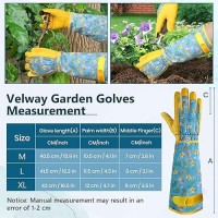 Velway Long Gardening Gloves For Women Thorn Proof Rose Pruning Forearm Protection Garden Gloves Breathable Leather Long G