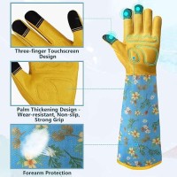 Velway Long Gardening Gloves For Women Thorn Proof Rose Pruning Forearm Protection Garden Gloves Breathable Leather Long G