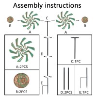 Venniy Wind Spinners Outdoor Kinetic Wind Sculptures Spinners Green Metal Windmills For The Yard Decor For Outside Patio Lawn