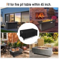 Agustone Firepit Covers Square 45In Fire Pit Cover Rectangular Fire Table Cover Square Outdoor Fireplace Cover Waterproof Gas Fire Pit Covers-45 L X 24