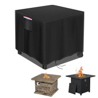 Agustone Firepit Covers Square 28 Inch Fire Pit Cover Rectangular Fire Table Cover Square Outdoor Fireplace Cover Waterproof Gas Fire Pit Covers-28