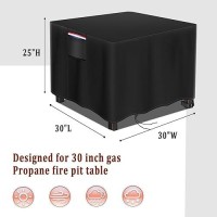 Agustone Firepit Covers Square 30 Inch Fire Pit Cover Rectangular Fire Table Cover Square Outdoor Fireplace Cover Waterproof Gas Fire Pit Covers-30