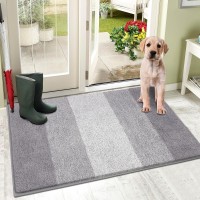 Vaukki Indoor Doormat Entryway Door Rug Non Slip Absorbent Mud Trapper Mat Inside Floor Mat Washable Small Door Carpet For Ent