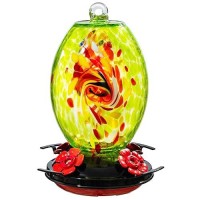 Muse Garden Hummingbird Feeders For Outdoors Hanging Blown Glass Feeder Gifts For Mom Garden Backyard Decor Unique Idea Wom