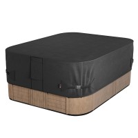 Ibirdie Outdoor Waterproof Rectangular Hot Tub Cover 93 X 83 Inch Fit 92 X 82 Or 91 X 81 Or 90 X 80 Or 89 X 79 Spa 600D Heavy Du