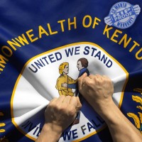 Anley Ripproof Double Sided 3Ply Kentucky State Flag 3X5 Foot Vivid Color Canvas Header And Wrinkle Resistant The Stronge