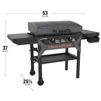 Blackstone 2311 Iron Forged 28 Omnivore Griddle With Xbraced Hood Powder Coated Steel Black