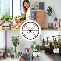 Plant Stand Indoor 5 Pack Brown Metal Plant Stands Outdoor Heavy Duty Flower Pot Stands For Multiple Plants Rustproof Iron Round