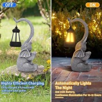 Richie Womens Gifts Elephant Statue Solar Garden Decor