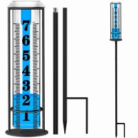 Rain Gauge Outdoor Accurate Rain Gauges Outdoors Best Rated Upgraded Freeze Proof Rain Measure Gauge For Yard Fence Rain Meter W